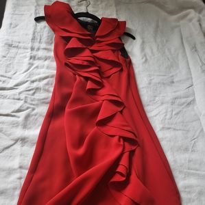 Eva franco red/ dark red cocktail dress.